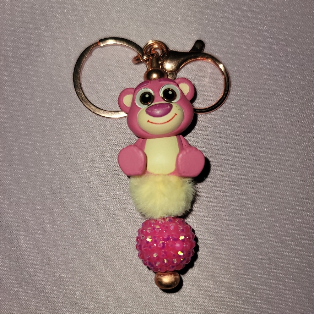 Lotso Pink Bear Keychain